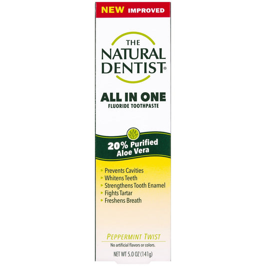 Natural Dentist Toothpaste All In One Fluoride Peppermint Twist