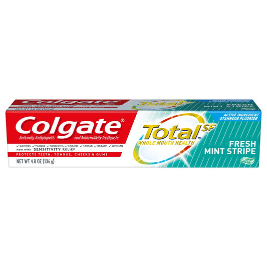 Colgate Total Toothpaste, Fresh Mint Stripe Gel, 4.8 Ounce