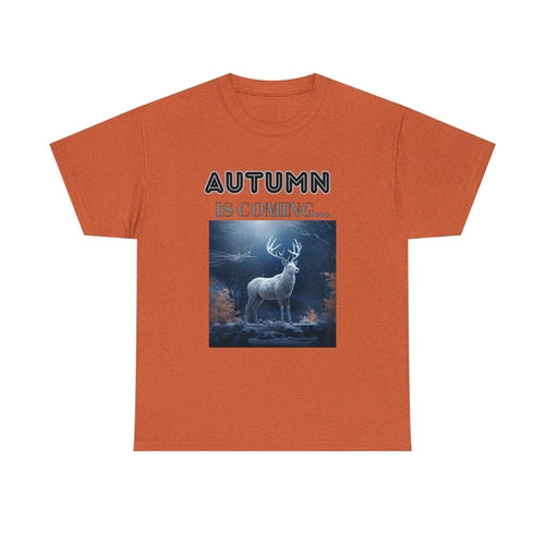 Autumn is coming: Fall Vibes T-shirts | Deer Drinking Brook Leaves Cha