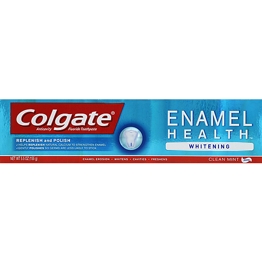 Colgate Enamel Health Whitening Toothpaste, Clean Mint - 5.5 Oz