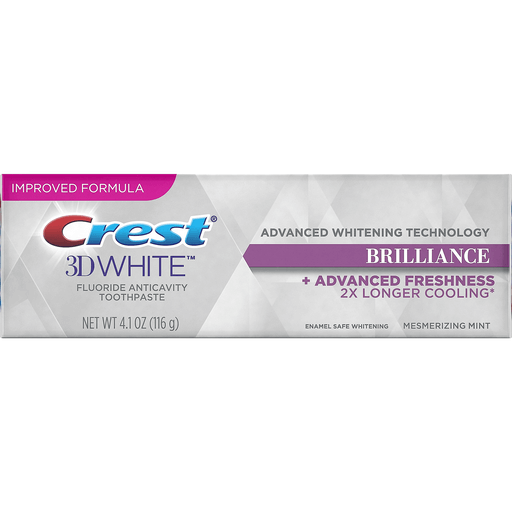 Crest 3D White Brilliance Advanced Whitening Technology Toothpaste, Mesmerizing Mint, 4.1 Oz