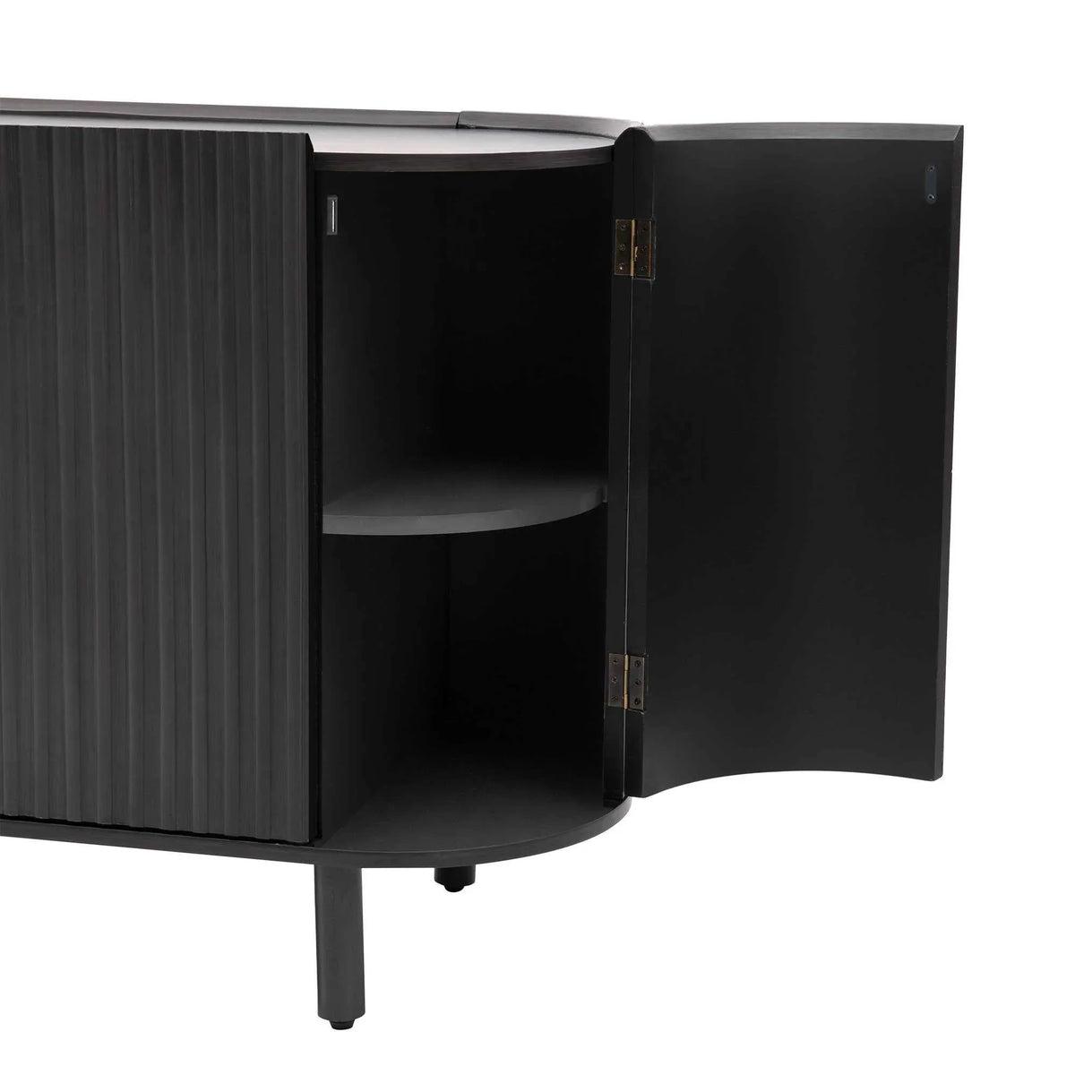 Curved Design Light Luxury Sideboard with Adjustable Shelves,Suitable