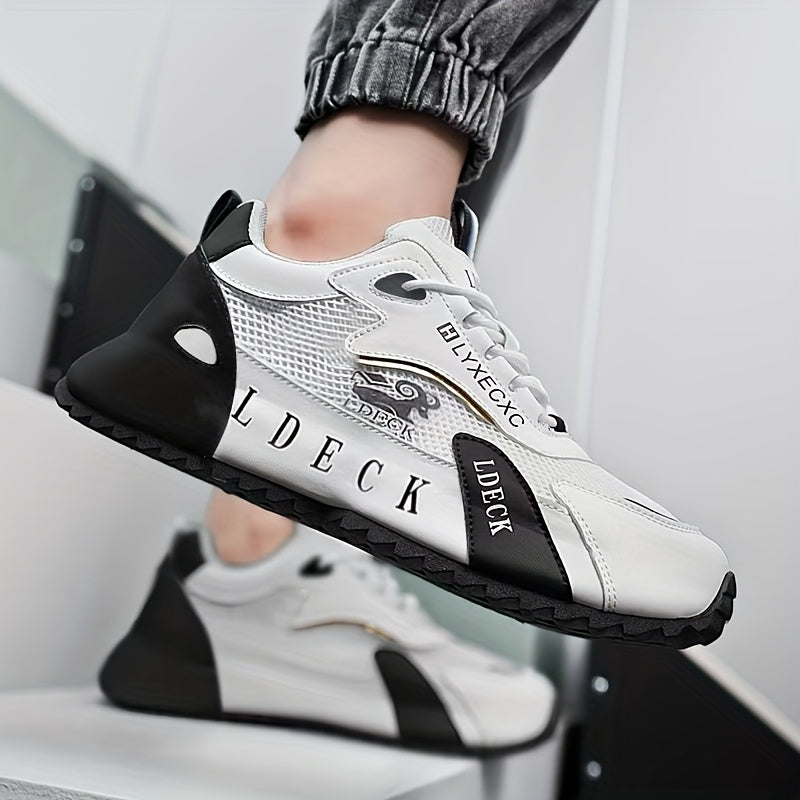 Golden Accent Mesh Sneakers Breathable Light Customizable