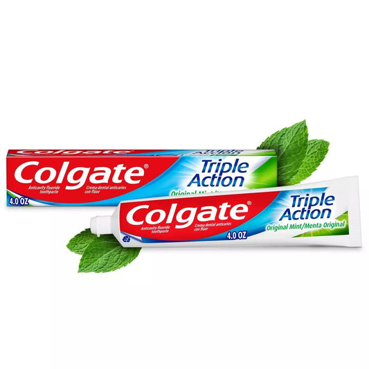 Colgate Triple Action Toothpaste, Fluoride, Original Mint