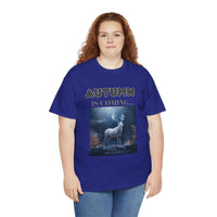 Autumn is coming: Fall Vibes T-shirts | Deer Drinking Brook Leaves Cha