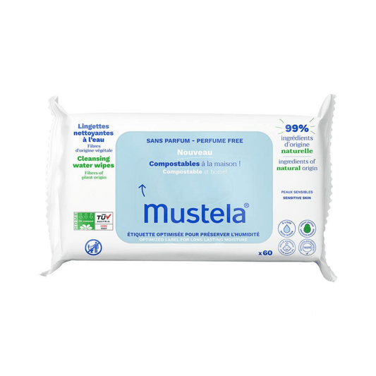 Mustela Cleansing Water Wipes Perfume Free X60