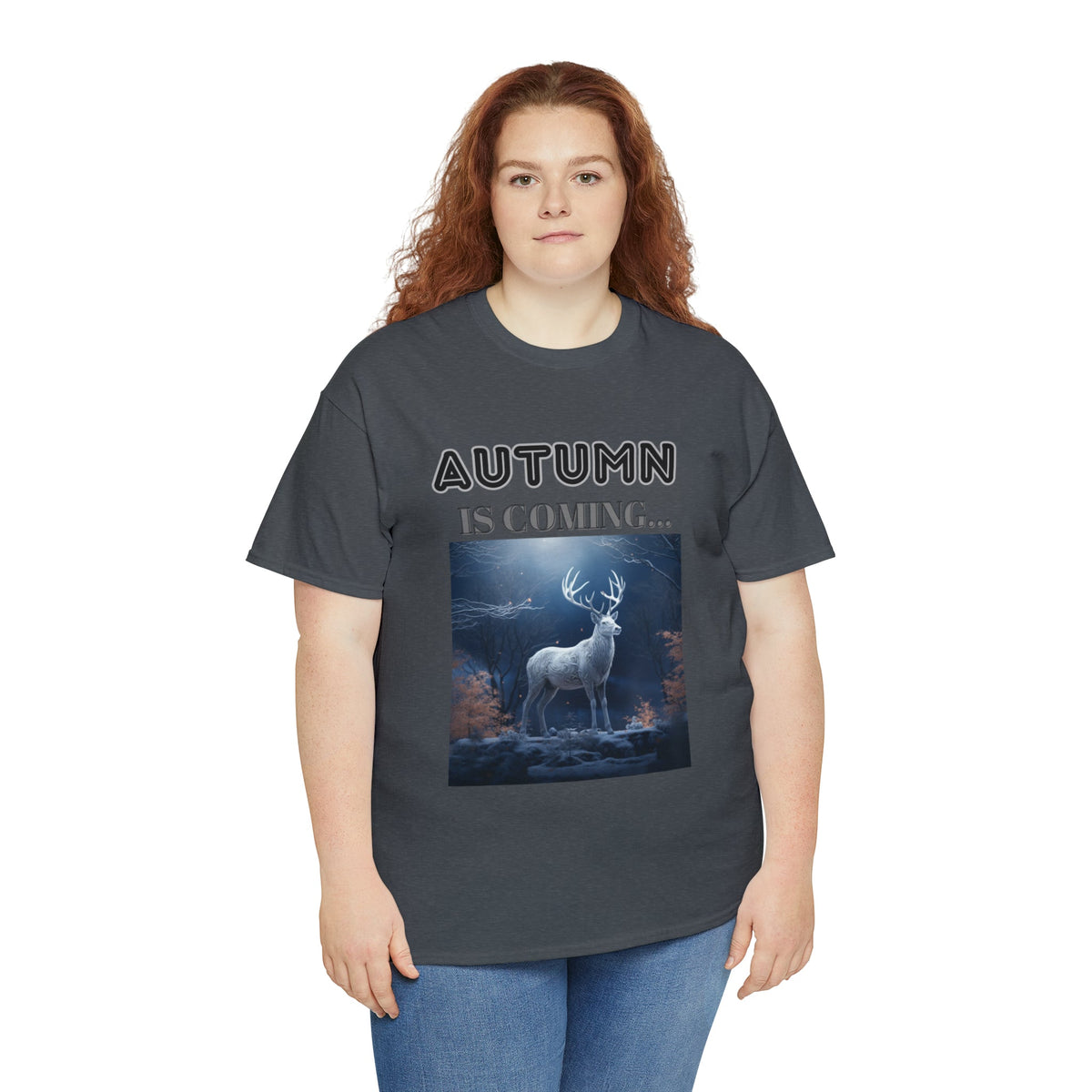 Autumn is coming: Fall Vibes T-shirts | Deer Drinking Brook Leaves Cha