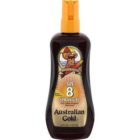 Australian Gold Spray Gel Sunscreen Broad Spectrum SPF 8 237ml/8oz
