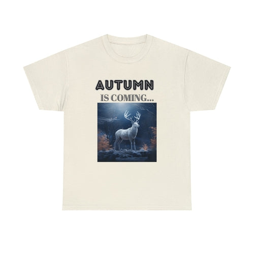 Autumn is coming: Fall Vibes T-shirts | Deer Drinking Brook Leaves Cha