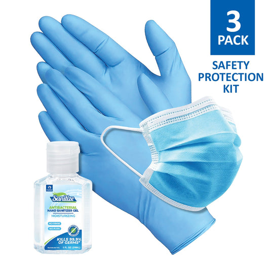 3 Pack Anti-Microbial Safety Protection Kit