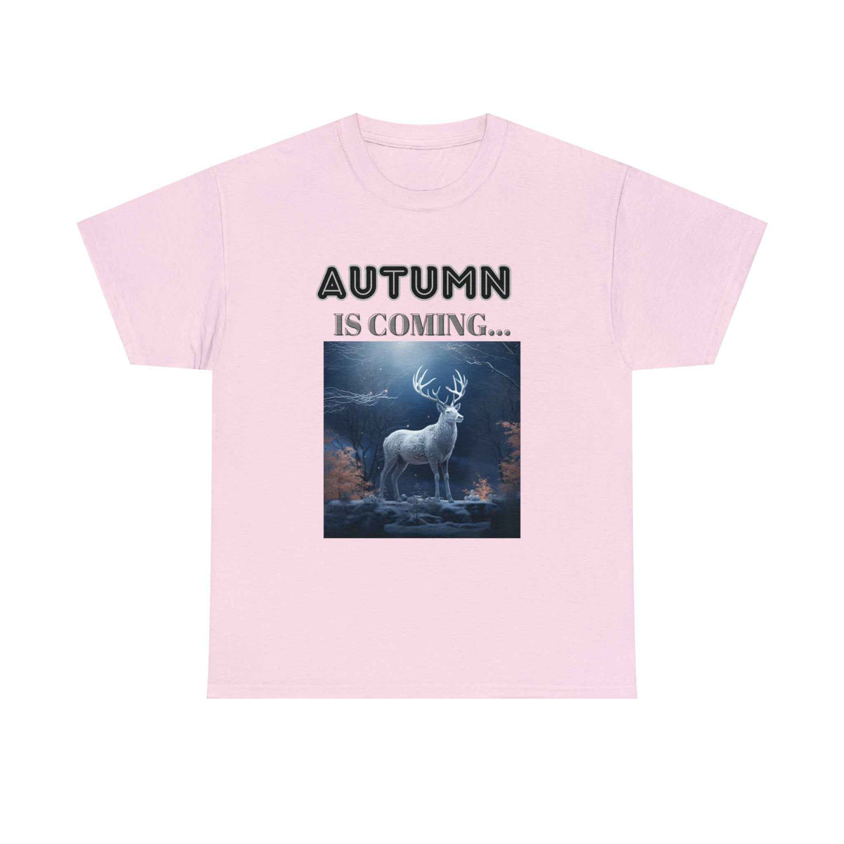 Autumn is coming: Fall Vibes T-shirts | Deer Drinking Brook Leaves Cha