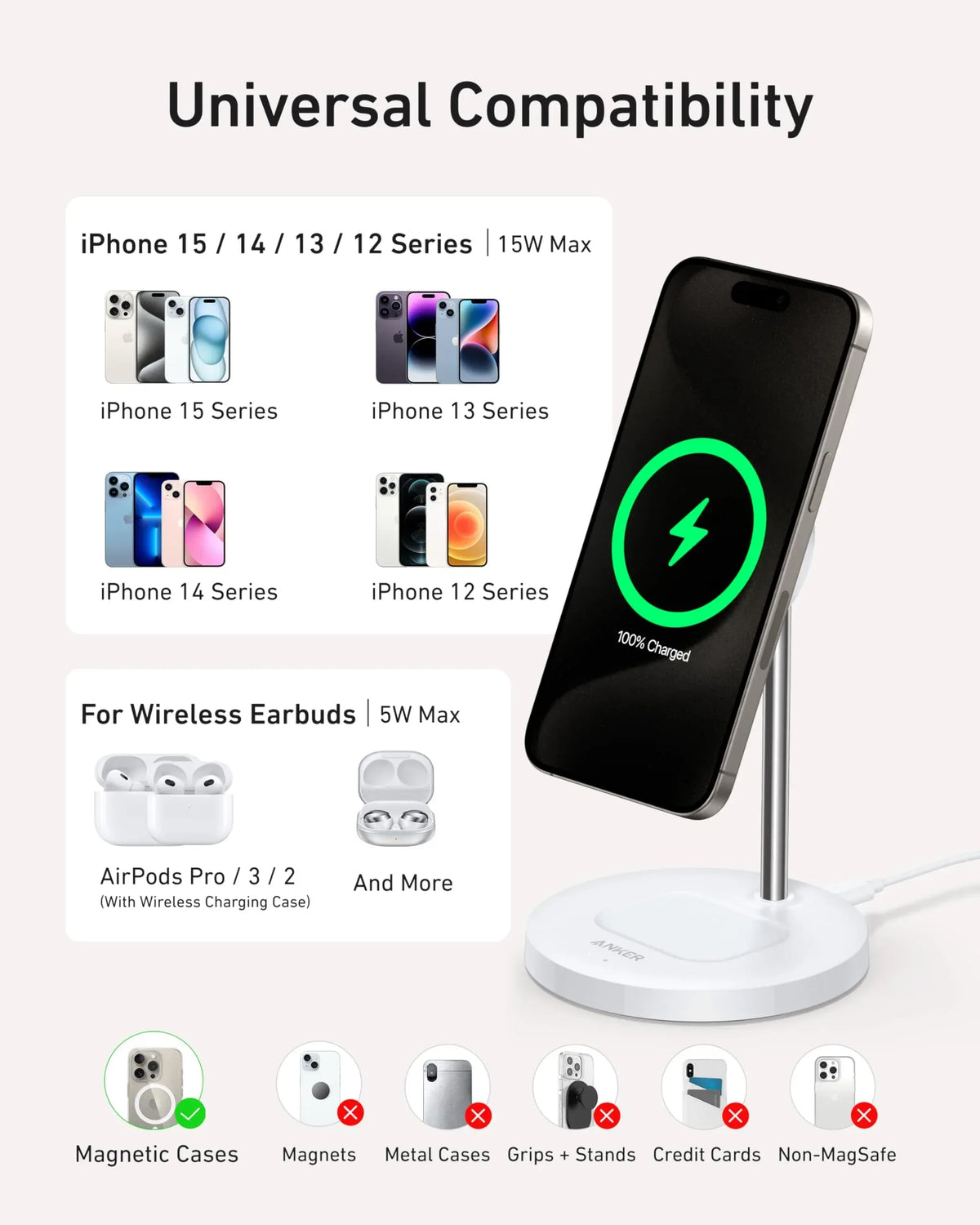 Anker MagGo Wireless Charger (2-in-1 Stand) BOA - Trustymall
