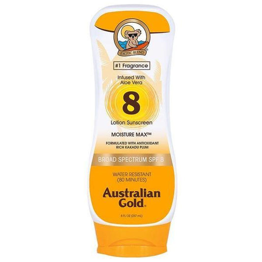 Australian Gold A70510 Sunscreen Lotion, SPF 8, 8 Fl Oz