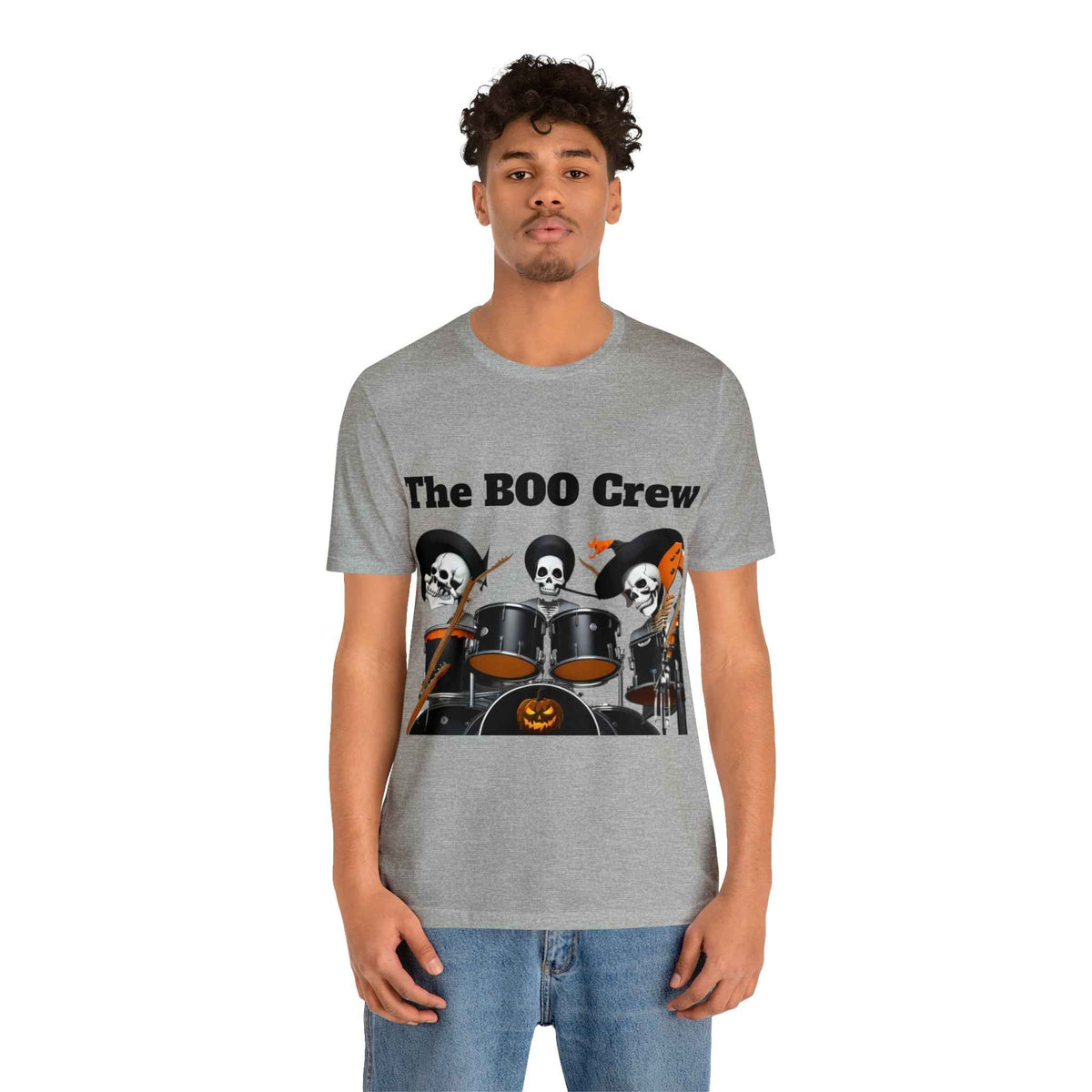 Halloween Boo Crew Skeletons Rock Band Unisex Jersey Short Sleeve Men'