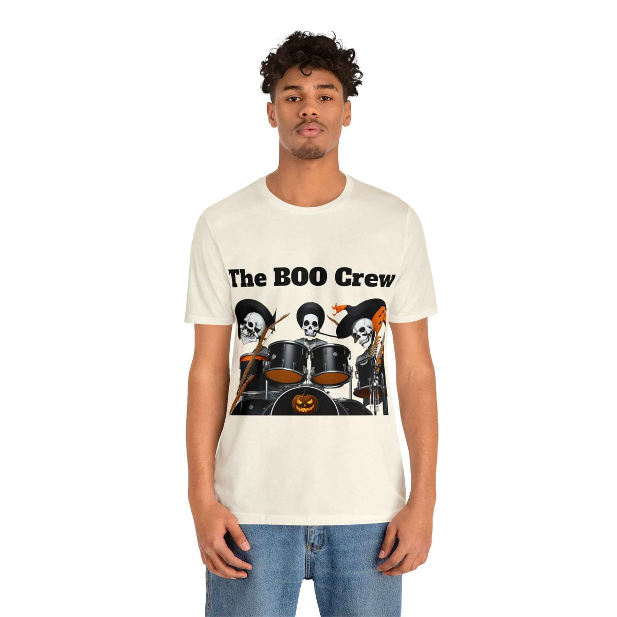 Halloween Boo Crew Skeletons Rock Band Unisex Jersey Short Sleeve Men'