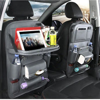 Leather Car Storage Bag Multifunction Seat Back Tray Hanging Bag - Trustymall