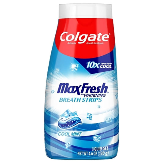 Colgate Max Fresh Cool Mint Liquid Gel Anticavity Fluoride Toothpaste, 4.6 Oz