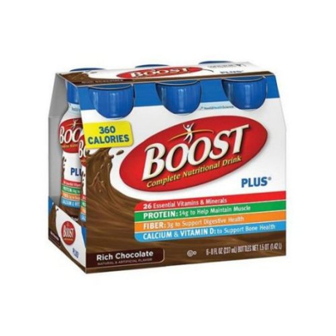 Boost Plus Rich Chocolate Nutritional Drink, 8 Fluid Ounce, 24 Per Case