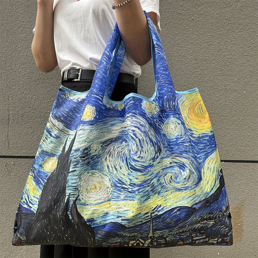 Starry Night Extra Large Tote Stylish Lightweight Foldable