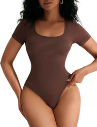 European And American Square-neck Cinched Corset Close-fitting
