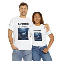 Autumn is coming: Fall Vibes T-shirts | Deer Drinking Brook Leaves Cha