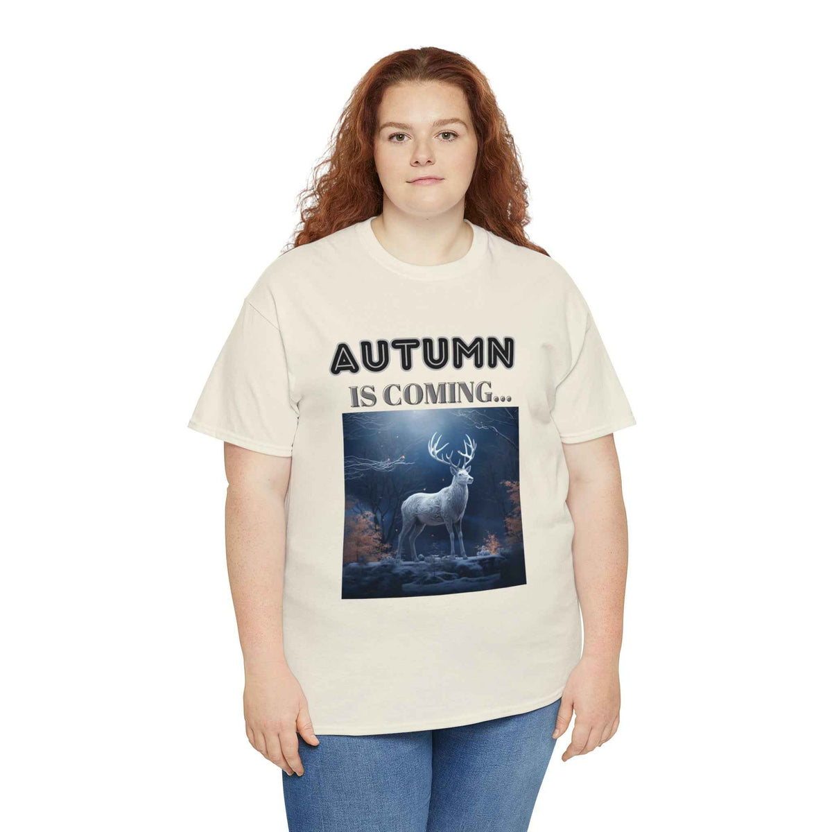 Autumn is coming: Fall Vibes T-shirts | Deer Drinking Brook Leaves Cha