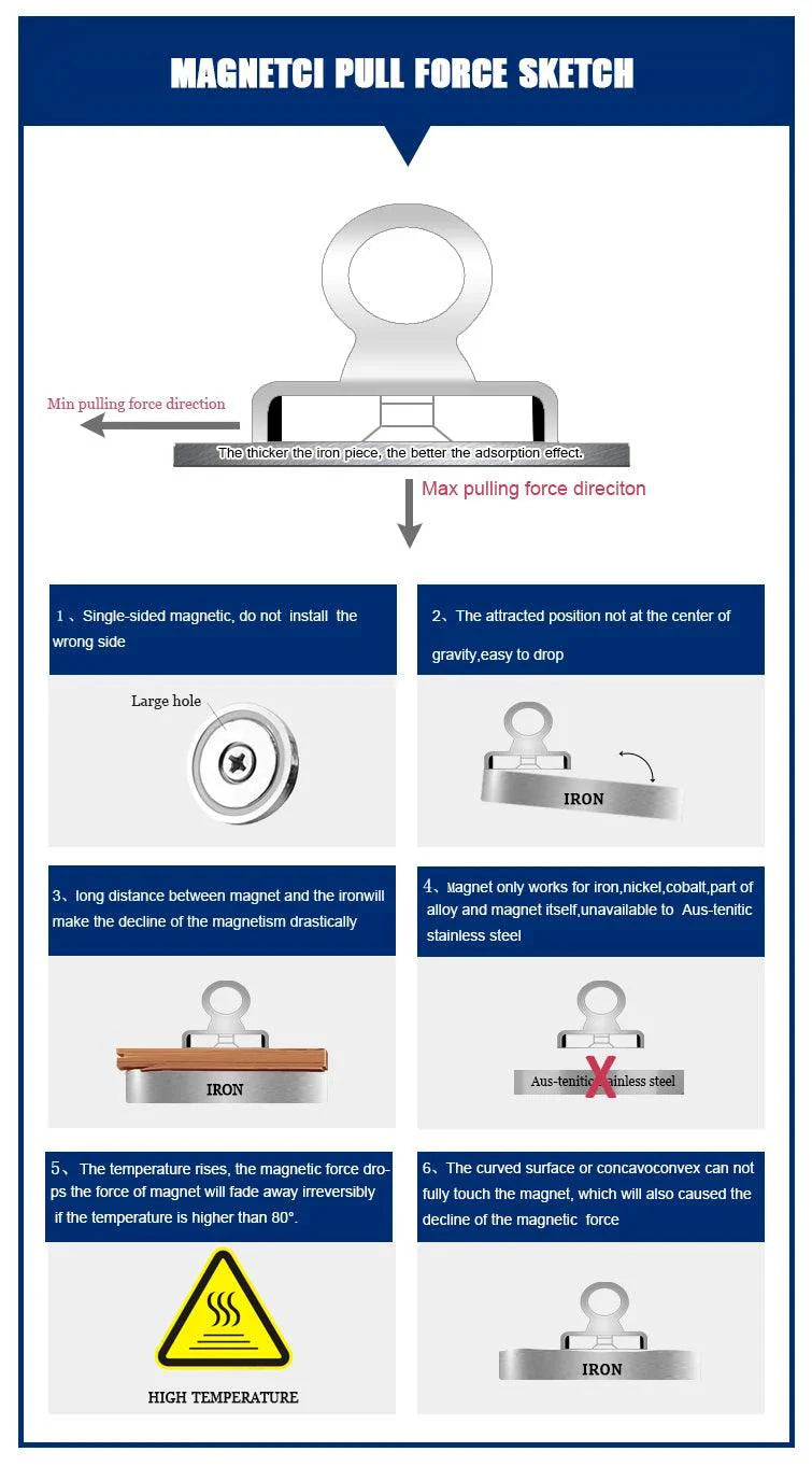 180KG 300KG 500KG Fishing Magnet Label Design Salvage Magnet World Large Neodymium N52 Magnets Search 10M Rope