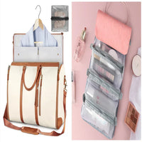 Large Capacity Travel Duffle Bag Women's Handbag Folding Suit Bag Waterproof Clothes Totes - Trustymall