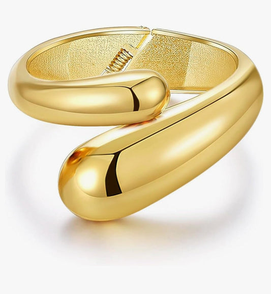 18k Gold Plated Asymmetrical Bangle