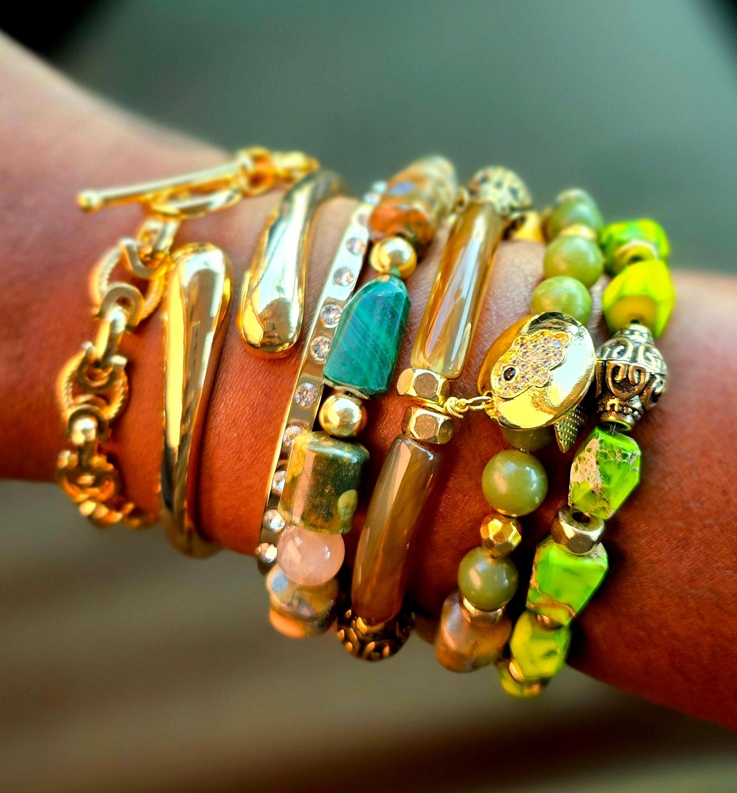 18k Gold Plated Asymmetrical Bangle