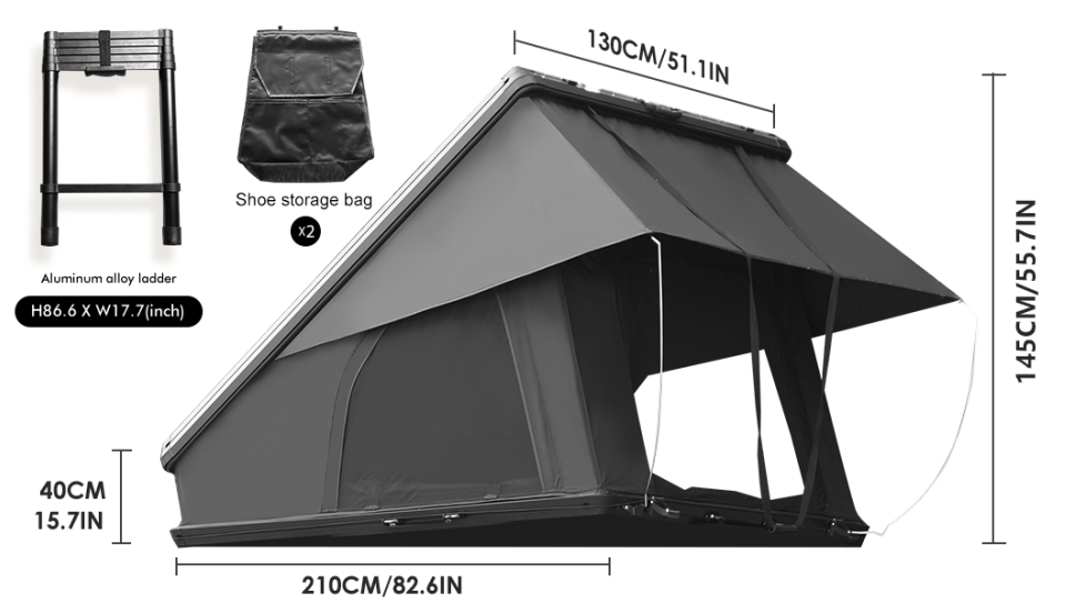Roof Top Tent Hardshell Rooftop Tent For Van SUV Truck Car Overland