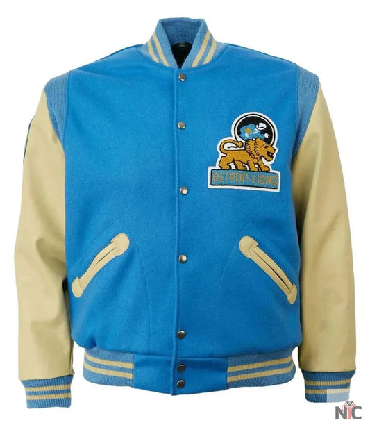 1952 Detroit Lions Cream and Blue Jacket