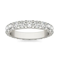 AGI Certified 2 CTW Round Lab Grown Diamond Eternity Band in 14K White