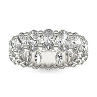 5 5/8 CTW Oval Lab Grown Diamond Couture Classic Eternity Ring 14K