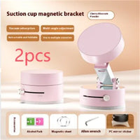 Side view of foldable magnetic vacuum car phone holder highlighting sturdy build.