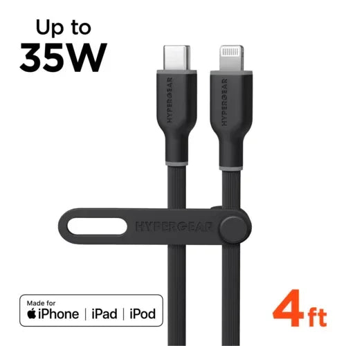 HyperGear Flexi PRO USB-C to Lightning Cable 4ft - Trustymall