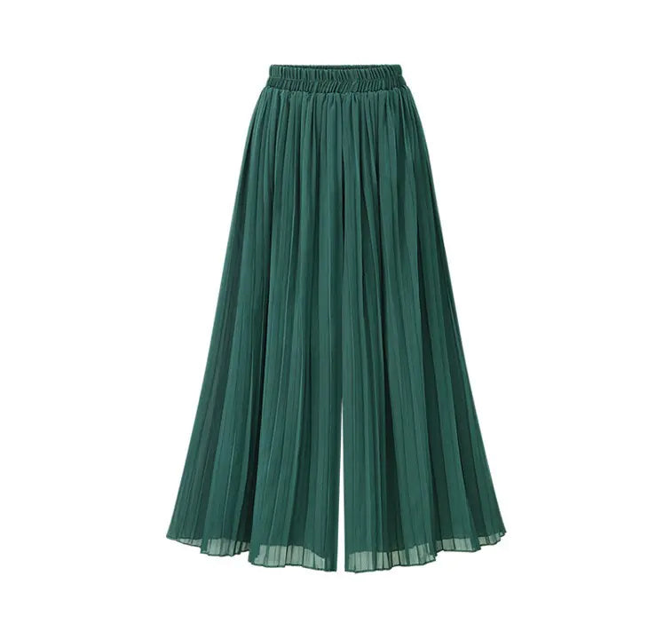 Plus Size Loose Chiffon Wide Leg Pants for Summer