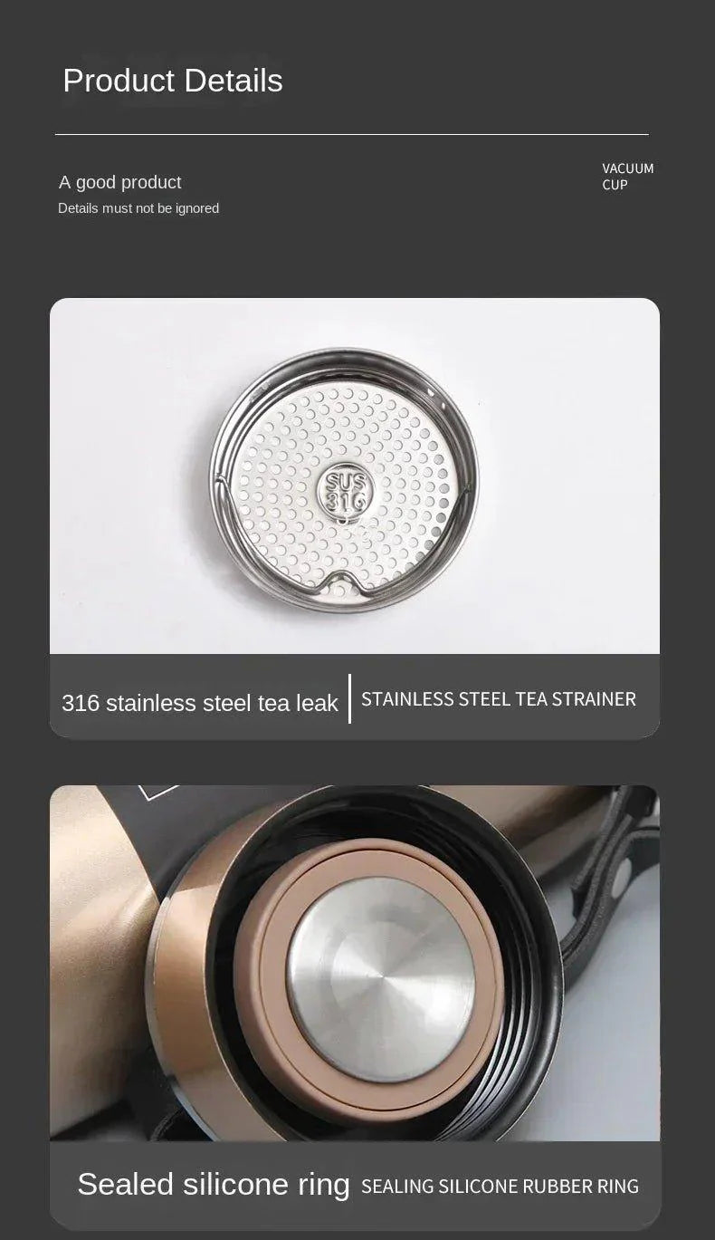 1L Thermal Water Bottle Keep Cold and Hot Thermos for Water Tea Coffee Vacuum Flasks Stainless Steel Thermos Bottle