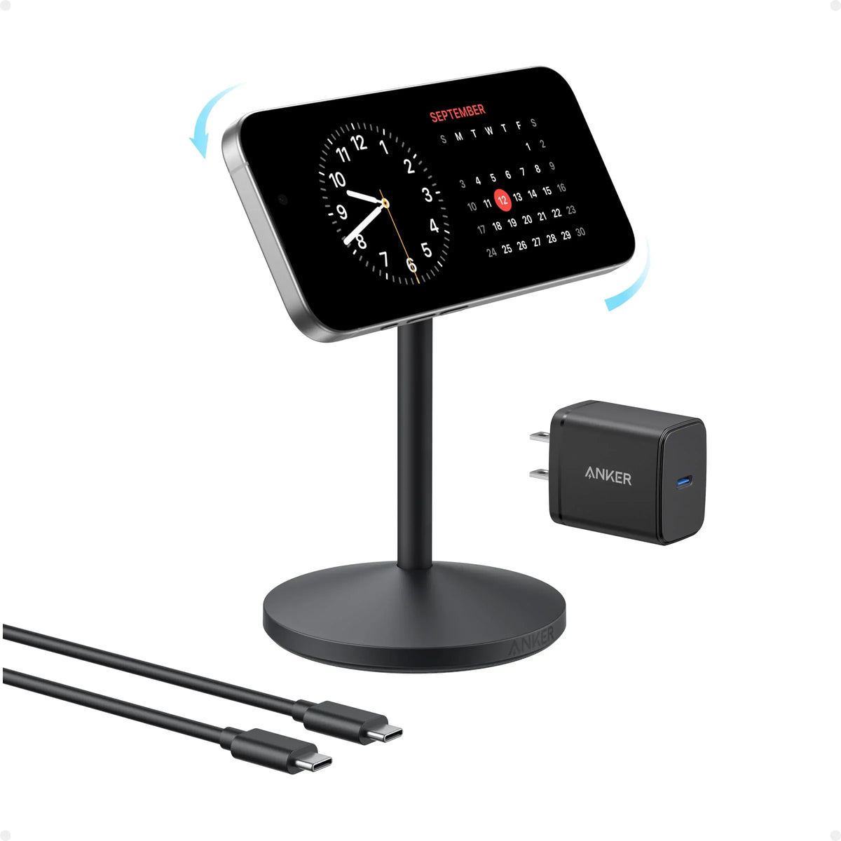 Anker MagGo Wireless Charger (Stand) with Adapter and Cable BOA - Trustymall
