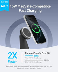 Anker MagGo Wireless Charger (2-in-1, Dock Stand) with USB-C Cable BOA - Trustymall