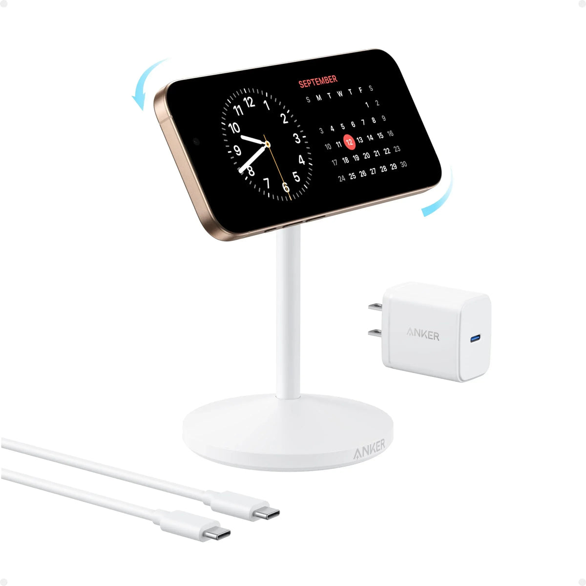 Anker MagGo Wireless Charger (Stand) with Adapter and Cable BOA - Trustymall