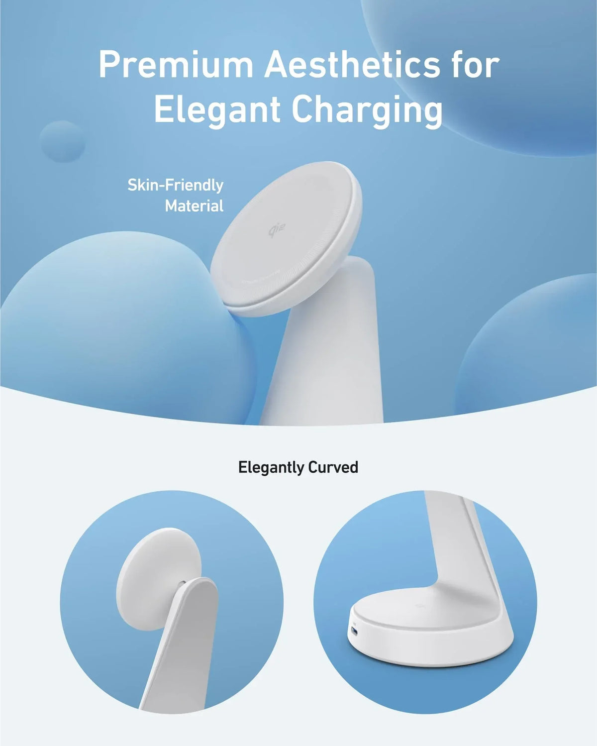 Anker MagGo Wireless Charger (2-in-1, Dock Stand) with USB-C Cable BOA - Trustymall
