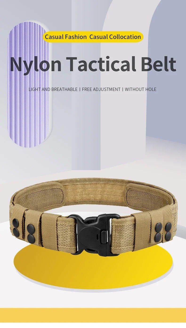 1pc Quick Release Tactical Belt for Men Fashion Style Combat Belt for Outdoor Activities and Fishing