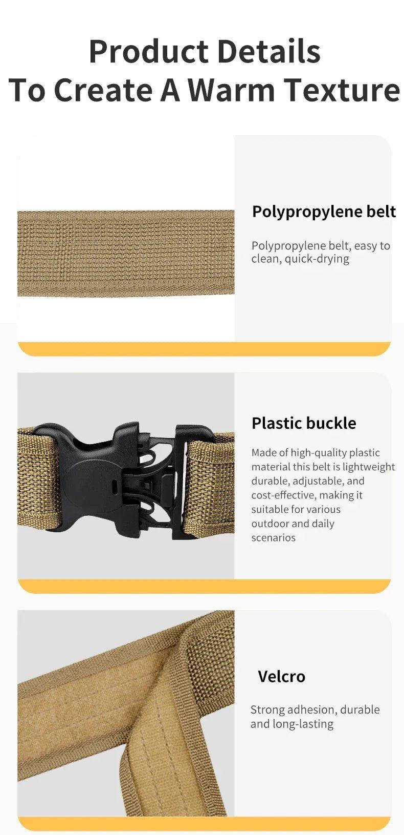 1pc Quick Release Tactical Belt for Men Fashion Style Combat Belt for Outdoor Activities and Fishing