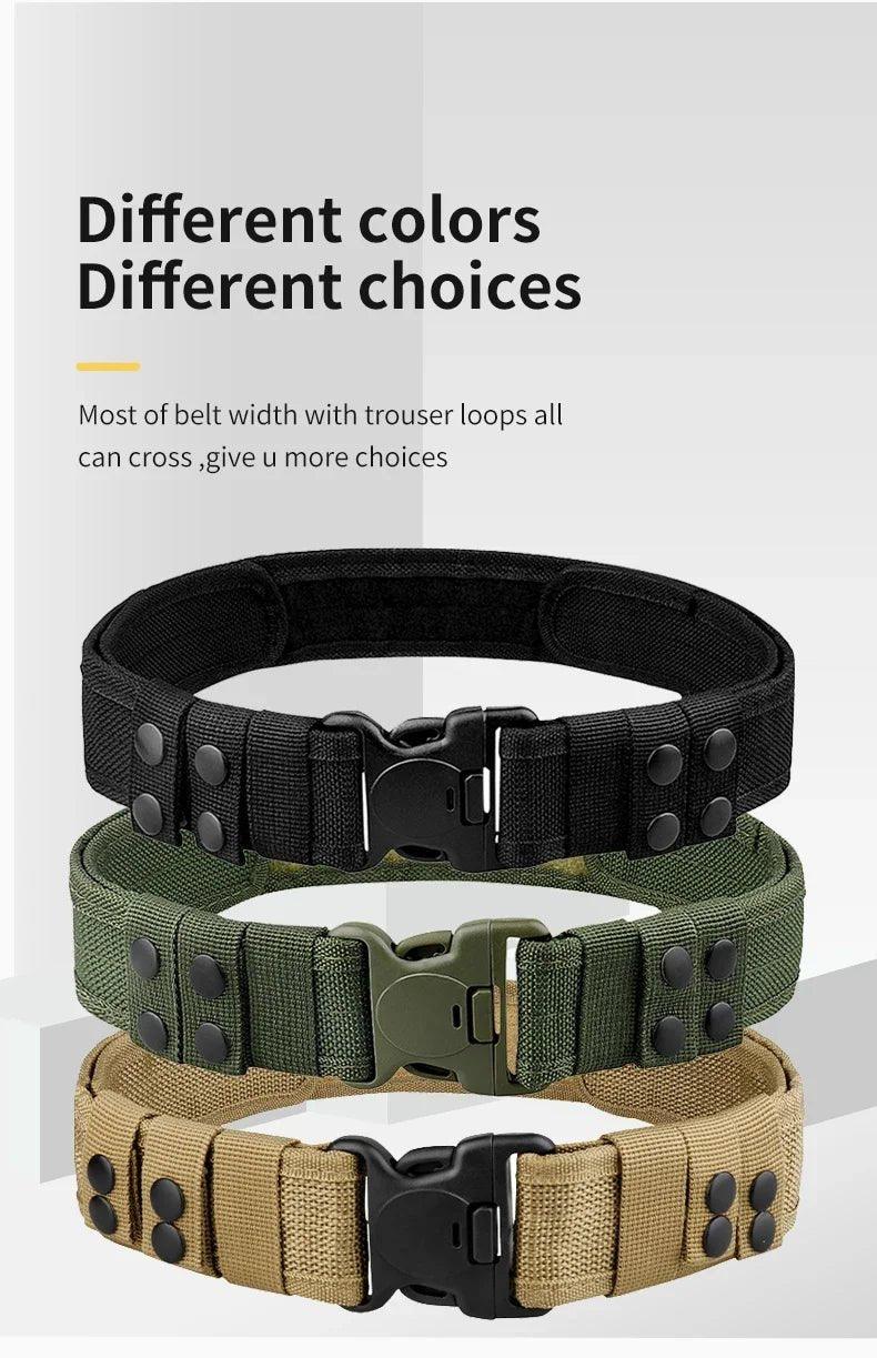 1pc Quick Release Tactical Belt for Men Fashion Style Combat Belt for Outdoor Activities and Fishing