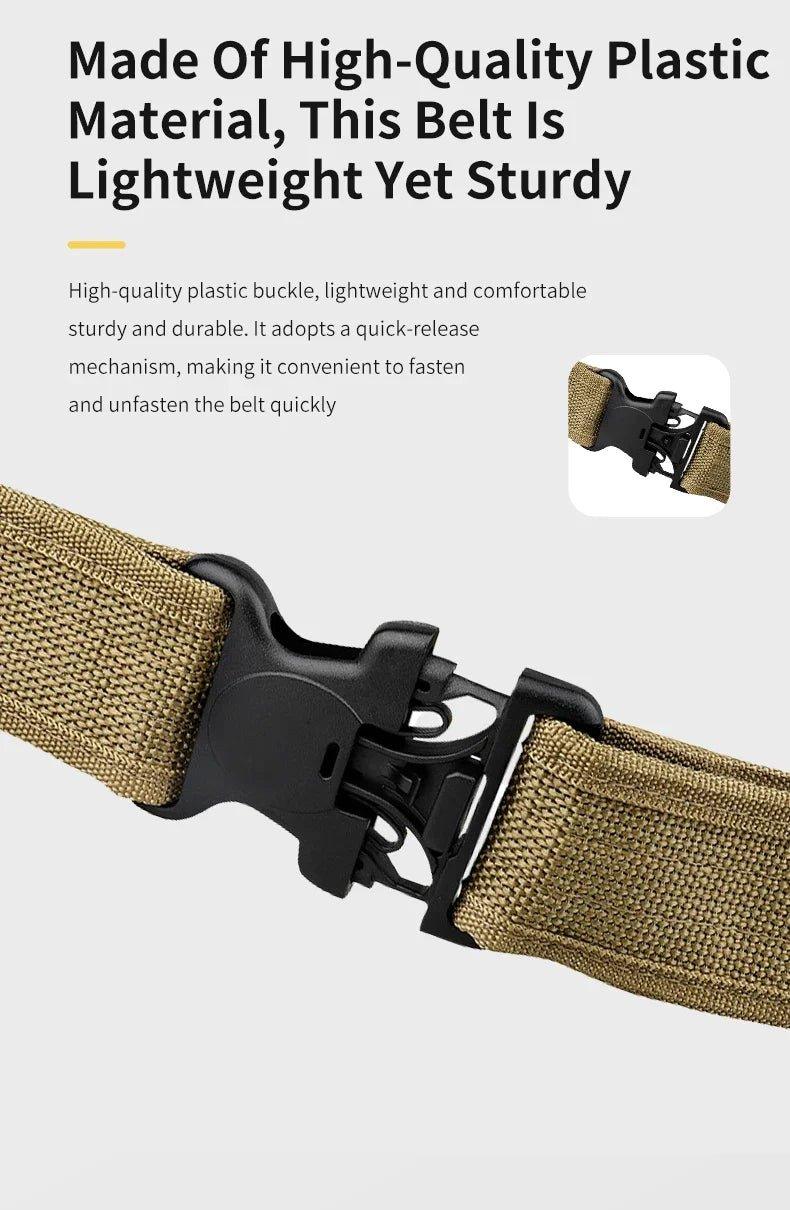 1pc Quick Release Tactical Belt for Men Fashion Style Combat Belt for Outdoor Activities and Fishing