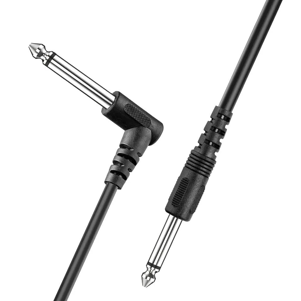 2 PACK 10FT Electric Patch Cord Guitar Amplifier Amp Cable Right Angle 90 Degree