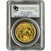 1 oz Gold AMERICAN BUFFALO Coin PCGS MS70 First Strike 2009