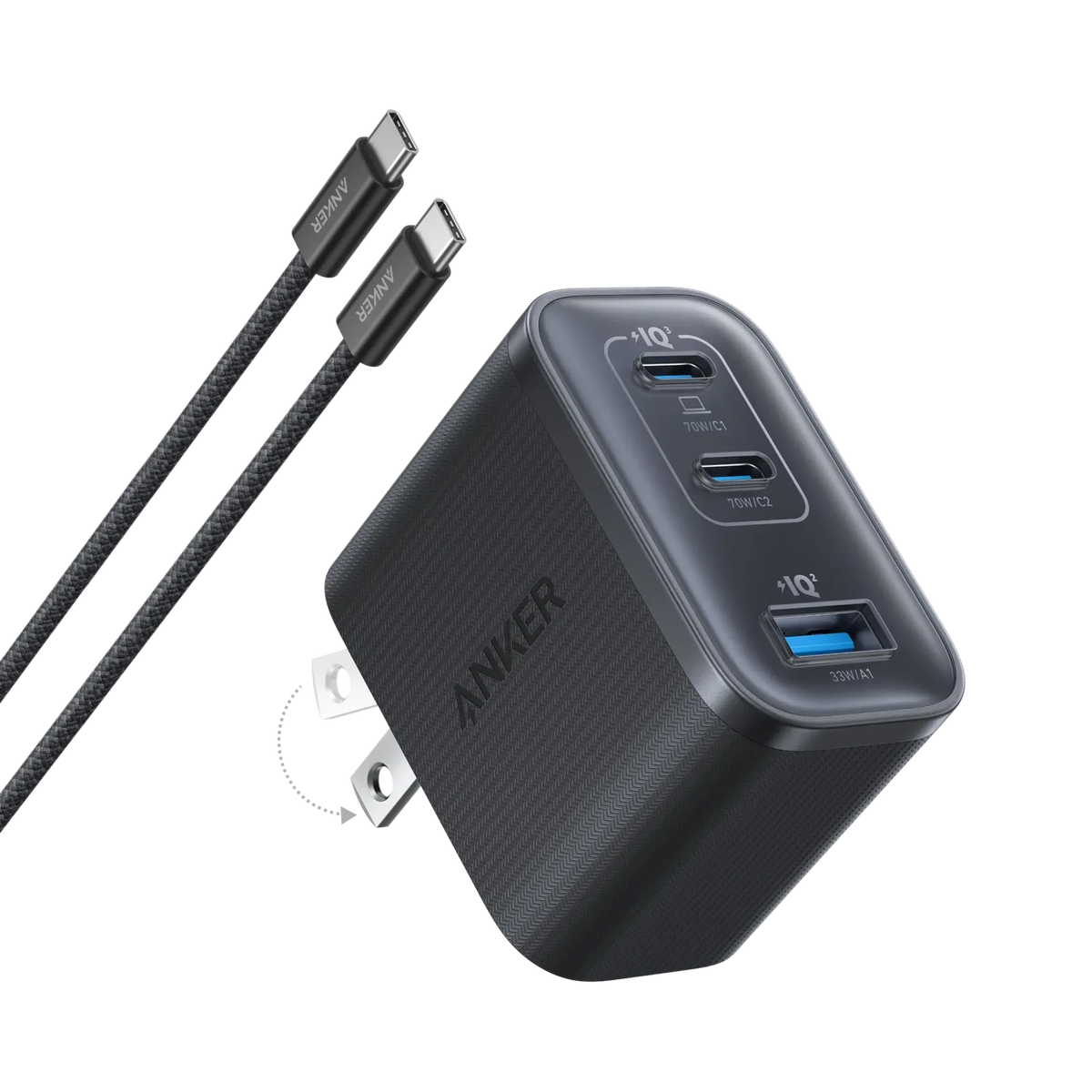Anker Nano Charger (70W, 3 Ports) - Trustymall