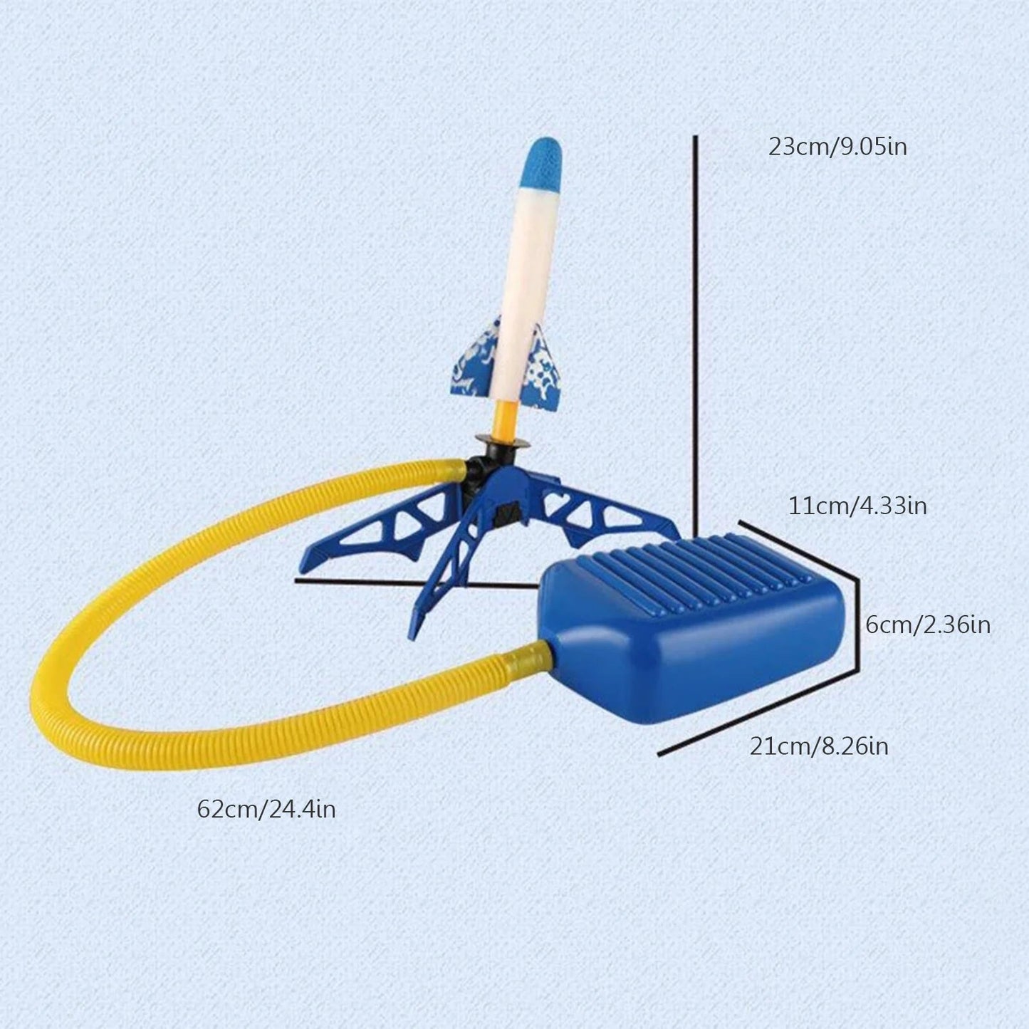 Children's Foot Plastic Rocket Launcher Pressure Air Outdoor Science Educational Toy Multiplayer Game Toy For Gift 3 Rocket